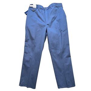 NWT Towncraft Mens Chino Pants 38x30 Prussia Blue Wrinkle-Free Slacks Workwear